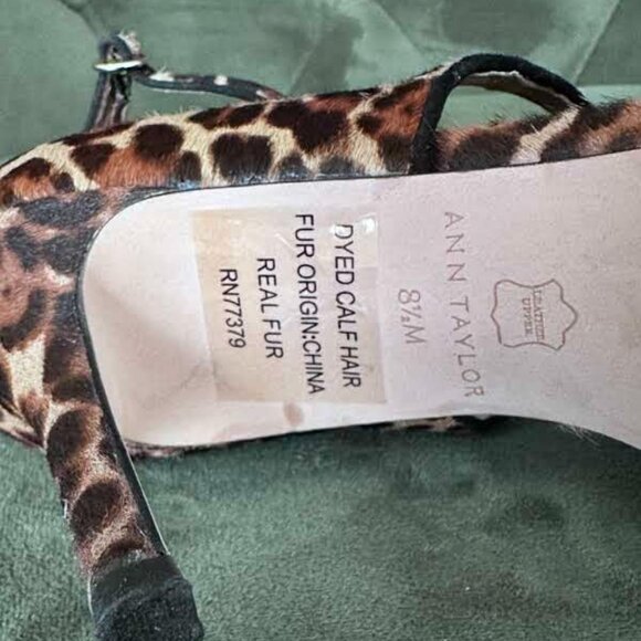 Ann Taylor Leopard Print d'Orsay Heels - Picture 9 of 12